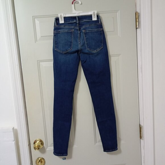 Frame Le Skinny De Jeanne Mid-Rise Jeans With Ankle Zippers Size 26 Womens - Picture 8 of 12